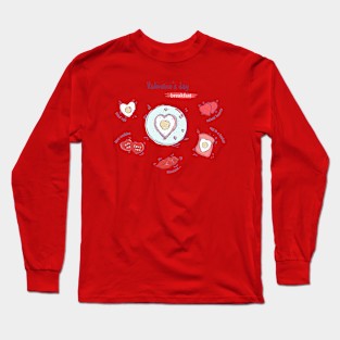 Valentine's day breakfast Long Sleeve T-Shirt